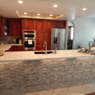 Counter Stone and Fireplace - Barber